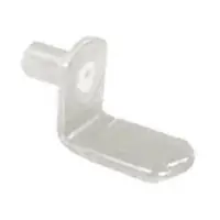 WE Preferred BA1708WBN 5mm Bore Bulk-1000, Metal Shelf Support with Vinyl Tip, L-Shaped, Nickel with White Tip Trusted Brand
