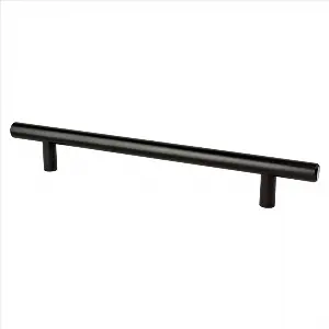 Deal Steel Collection Pull 160mm Center to Center Satin Black WE Preferred BAR160-SB