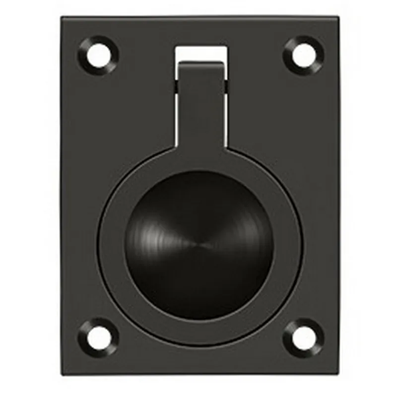 Flush Ring Pull 2-1/2" x 1-7/8" Oil Rubbed Bronze Deltana FRP25U10B Free Delivery