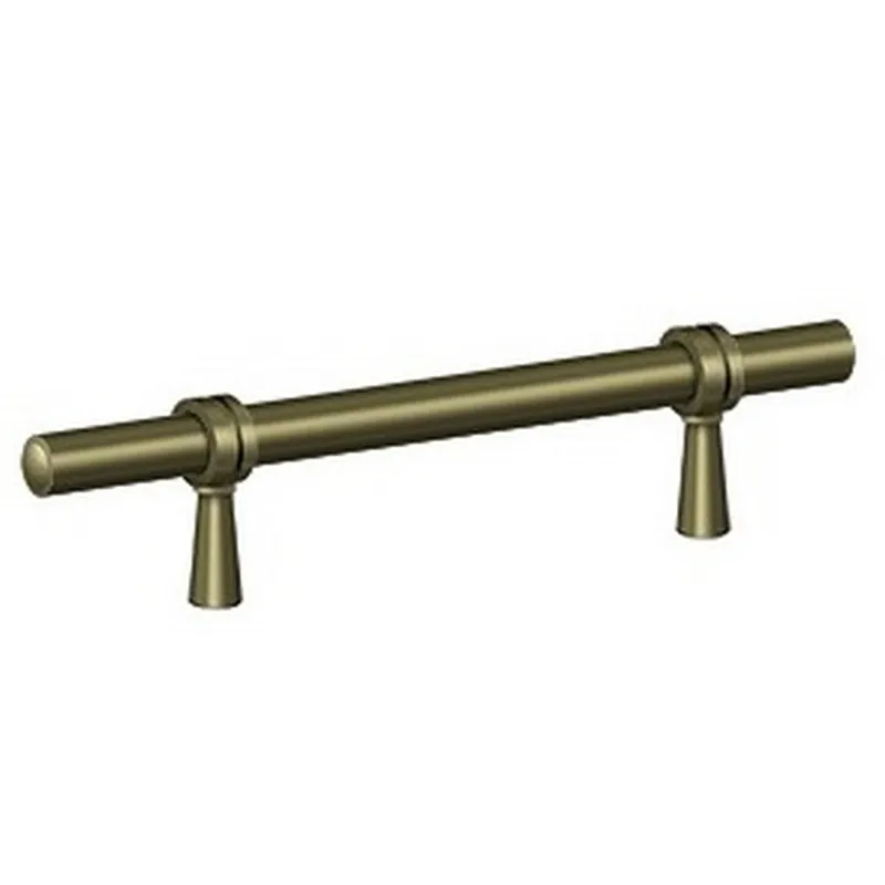 Adjustable Bar Pull 3" to 6-1/4" Center to Center Antique Brass Deltana P311U5 Same Day Shipping