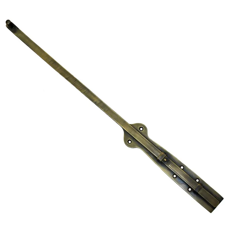 Long Shaft Surface Bolt 17-5/8" x 1-5/8" Antique Brass Handcrafted Hardware HSB7042 Order Now