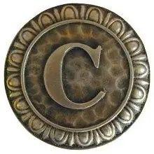Cheap Notting Hill NHK-182-AB, Initial C Knob in Antique Brass, Jewel
