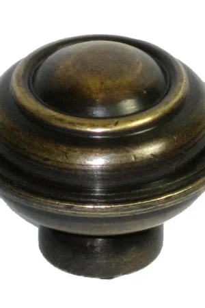 Worldwide Shipping Four Tier Knob 1-3/8" Diameter Antique Brass Handcrafted Hardware HKN1030