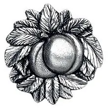 Grab Now Notting Hill Georgia Peach Knob 1-5/8" Diameter Brilliant Pewter NHK-154-BP