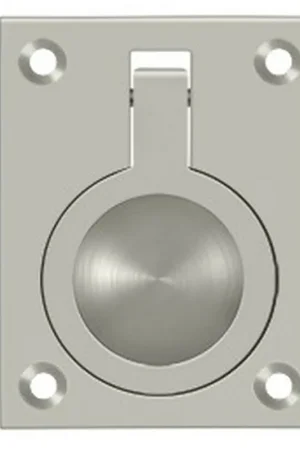 Luxury Flush Ring Pull 2-1/2" x 1-7/8" Satin Nickel Deltana FRP25U15