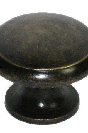 Viral One Tier Knob 1" Diameter Antique Brass Handcrafted Hardware HKN1040