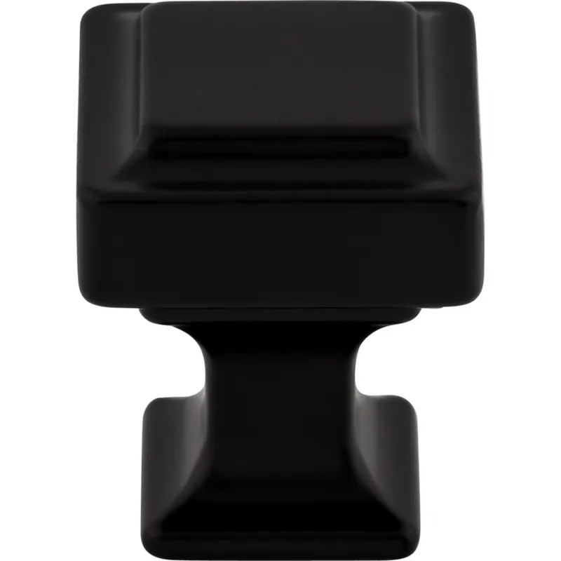 Professional Grade Top Knobs Transcend Ascendra Knob 1" Dia Flat Black TK700BLK