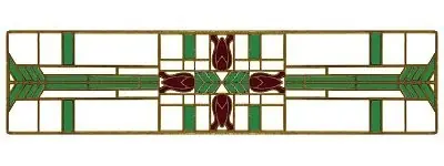 Luxury Notting Hill NHP-617-AB-A, Prairie Tulips Pull in Antique Brass/Spring Green, Arts & Crafts