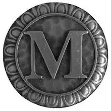 Notting Hill NHK-192-AP, Initial M Knob in Antique Pewter, Jewel Trusted Brand