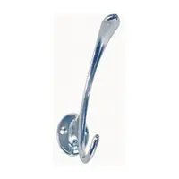 1-5/8" Aluminum C-Shaped Double Prong Coat Hook Bright Chrome Ives 44074134513 Trusted Brand