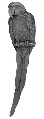 Deal Notting Hill NHP-329-AP-R, Macaw Pull in Antique Pewter (Right Side), Tropical