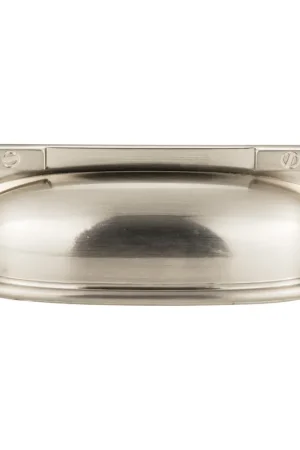 Atlas Homewares Campaign L-Bracket Cup Pull 3-3/4" Center to Center Brushed Nickel 382-BRN Secure Checkout