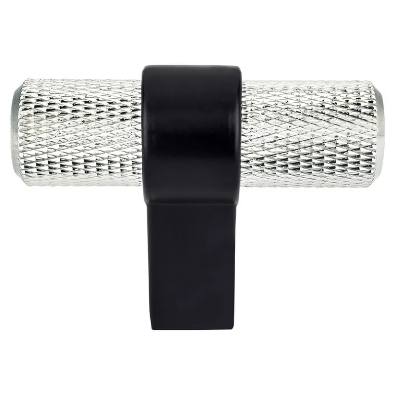 Berenson Radial Reign Knob 2" Long Brushed Nickel/Matte Black 5066-4BPN55-P Hot Deal