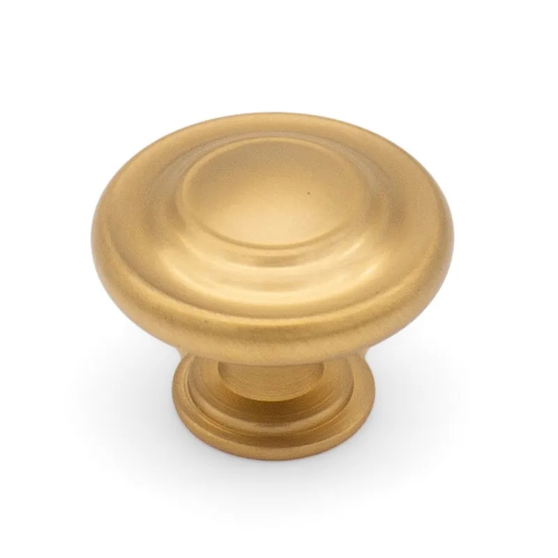 Money Back Guarantee Heritage Knob 1-1/4" Brushed Satin Brass Studio 917 K303-BSB