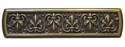 Notting Hill NHP-660-AB, Fleur-de-lis Pull in Antique Brass, Olde World Certified
