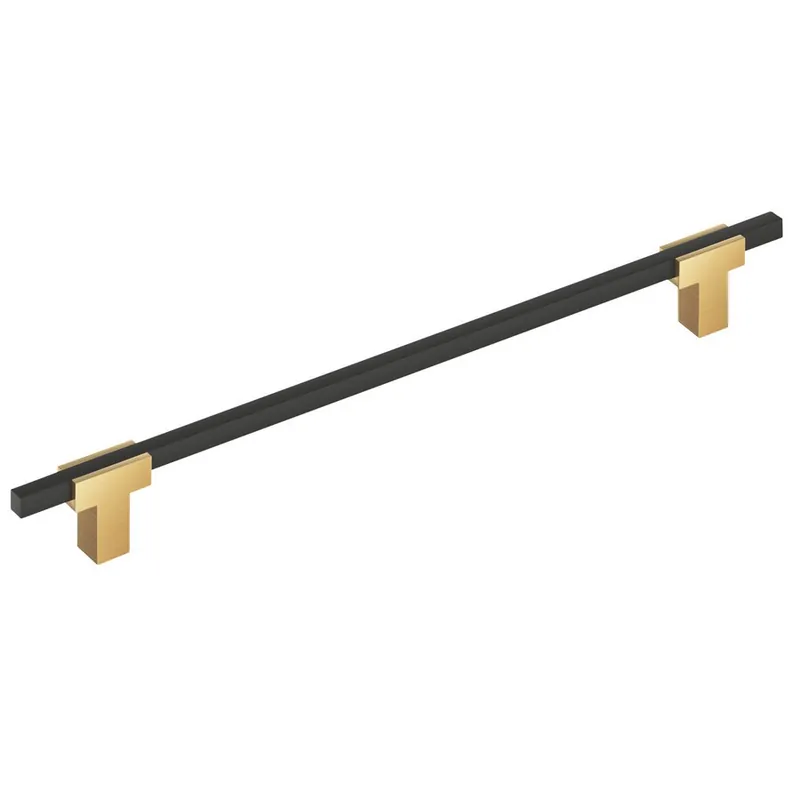 Amerock Urbanite Pull 256mm Center to Center Champagne Bronze/Matte Black BP778256CZMB Brand New
