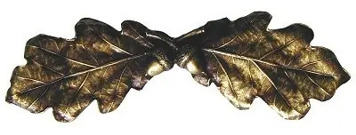 Notting Hill NHP-644-AB, Oak Leaf Pull in Antique Brass, Leaves Next Day Delivery