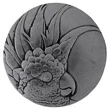 Professional Grade Notting Hill NHK-327-BP-L, Cockatoo Knob in Brilliant Pewter (Large - Left Side), Tropical