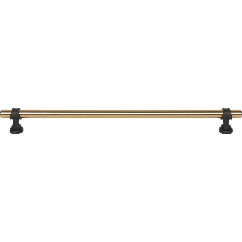 Luxury Top Knobs Dakota Bit Pull 12" Center to Center Honey Bronze and Flat Black M2765