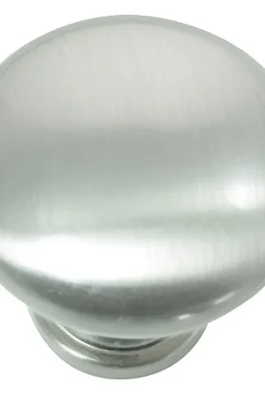 Hollow Steel Knob 1-3/8" Dia Brushed Satin Nickel Laurey 54628 Popular