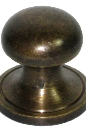 Money Back Guarantee Half Sphere Knob with Small Base 3/4" Diameter Antique Brass Handcrafted Hardware HKN1020