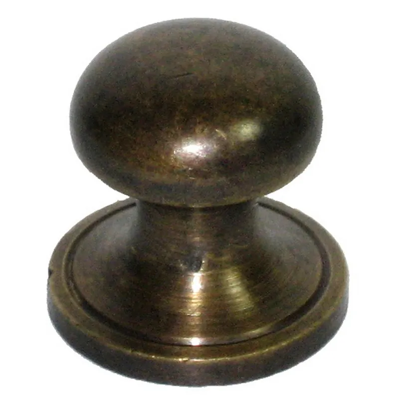 Money Back Guarantee Half Sphere Knob with Small Base 3/4" Diameter Antique Brass Handcrafted Hardware HKN1020