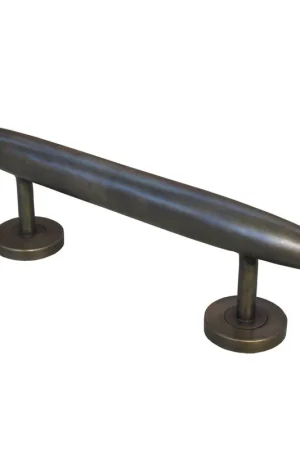 Crafted Large Plain Torpedo Pull 5-3/4" Center to Center Antique Brass Handcrafted Hardware HPU8038