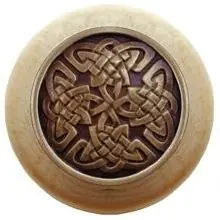 Buy Today Notting Hill NHW-757N-AB, Celtic Isles Wood Knob in Antique Brass/Natural Wood, Jewel