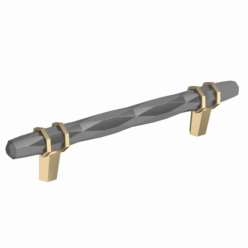 Amerock London Pull 128mm Center to Center Black Chrome/Golden Champagne BP36649BCRBBZ Latest