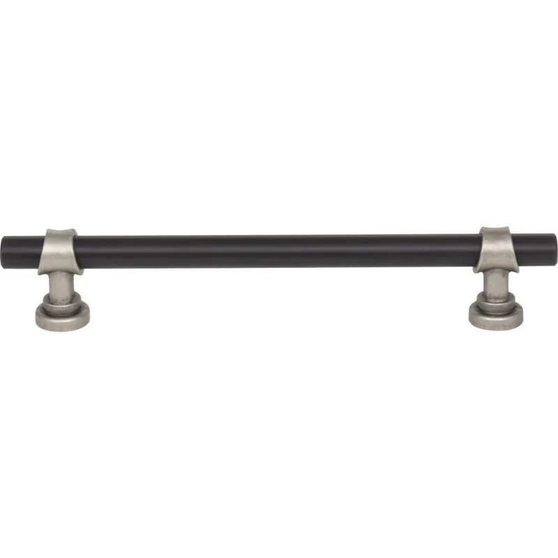 Must Have Top Knobs Dakota Bit Pull 6-5/16" Center to Center Flat Black and Pewter Antique M2730