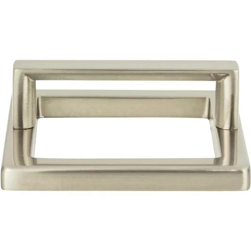 Luxury Atlas Homewares Tableau Square Base and Top 2-1/2" Center to Center Brushed Nickel 410-BN