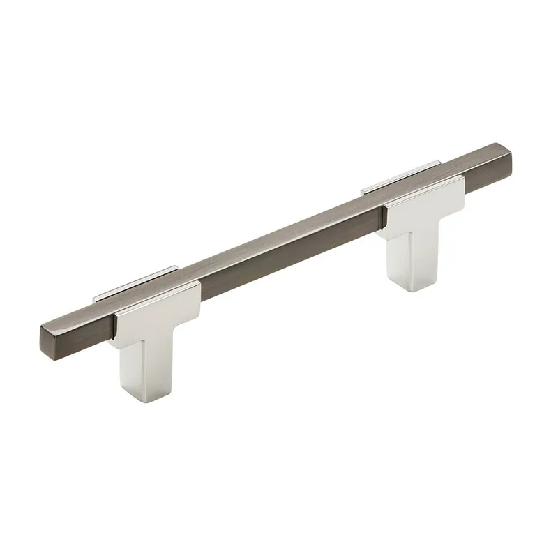 Brand New Amerock Urbanite Pull 3-3/4" Center to Center Polished Chrome/Black Chrome BP7789626BCR