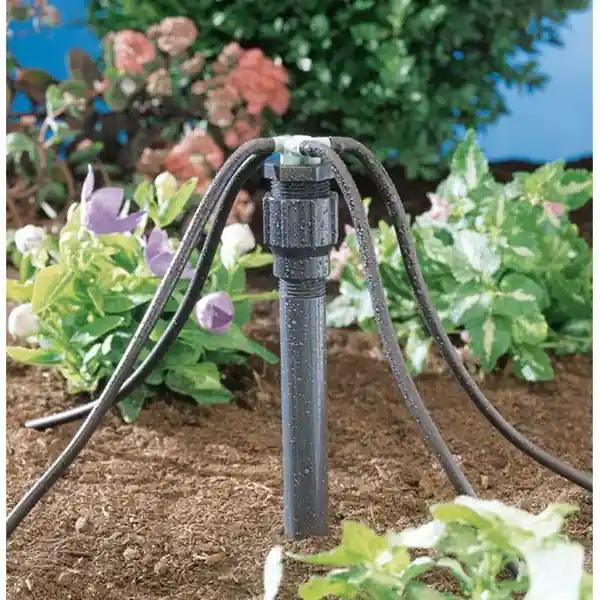 Orbit 67025 Manifold, 1/2 x 1/4 in Connection, Thread x Barb, 1/4 in Tubing, Plastic, Black Fan Favorite