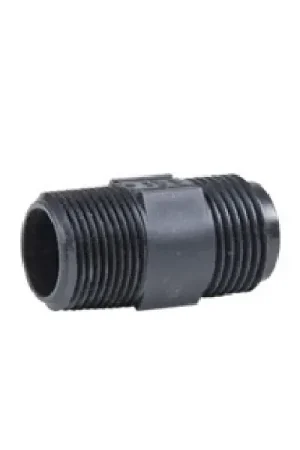 Shop Now DIG D49 Threaded Nipple, 3/4 x 3/4 in Connection, MHT x MPT, Plastic, Black