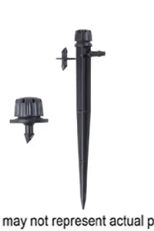 Authentic DIG BA1B Drip Emitter, Adjustable, 1/4 in Connection, Barb, 0 to 14.1 gph, Polypropylene