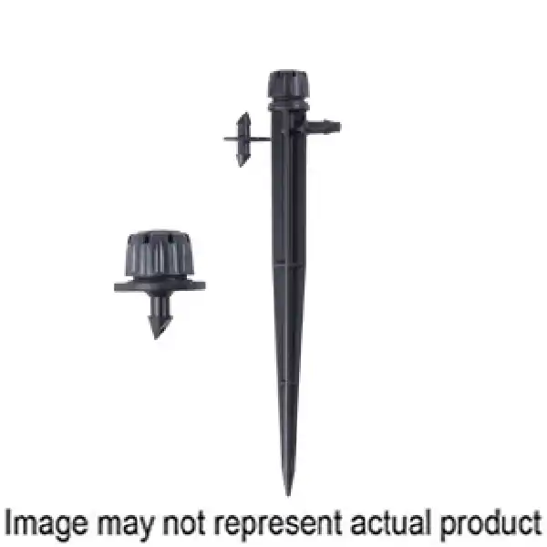 Authentic DIG BA1B Drip Emitter, Adjustable, 1/4 in Connection, Barb, 0 to 14.1 gph, Polypropylene