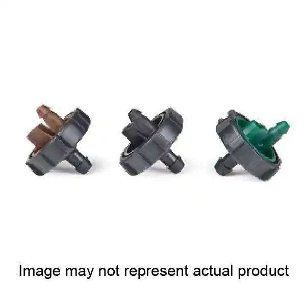Money Back Guarantee DIG W2205A Drip Emitter, Button, 1/4 in Connection, Barb x Nipple, 0.5 gph, Polypropylene, Brown