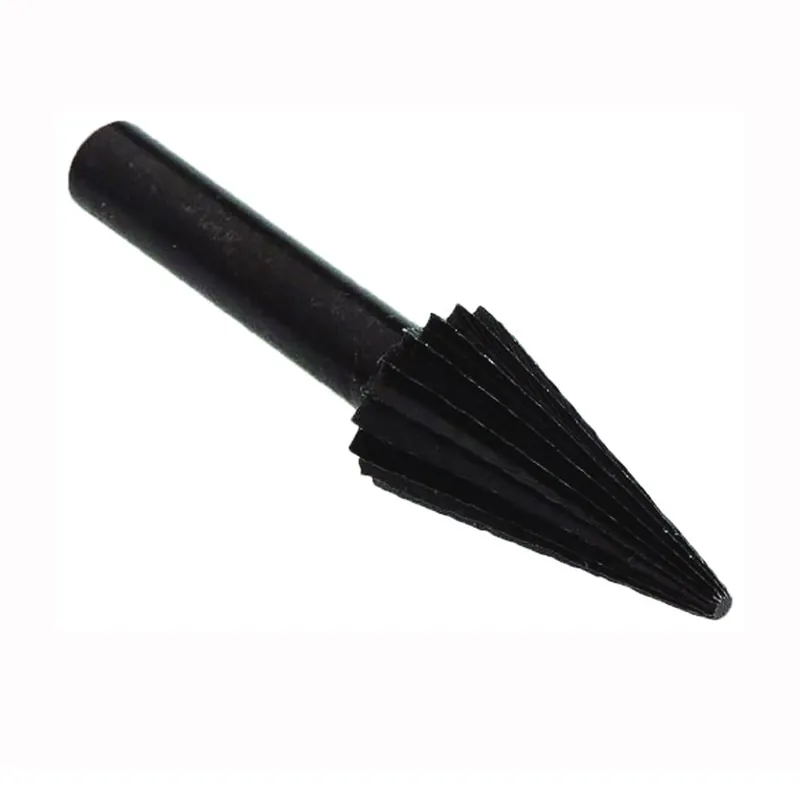 Bargain Forney 60074 Conical Shaped Rotary File, 1/2 in Dia Cutting, 1/4 in Dia Shank, Steel