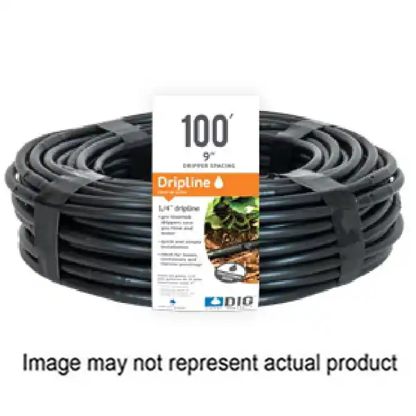DIG SHB106 Dripline, 0.17 in ID, 100 ft L, 1/4 in Barb, Polyethylene, Brown Authentic