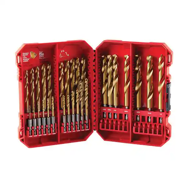 Milwaukee SHOCKWAVE Impact Duty, RED HELIX Series 48-89-4672 Drill Bit Set, 29-Piece, Steel/Titanium Budget