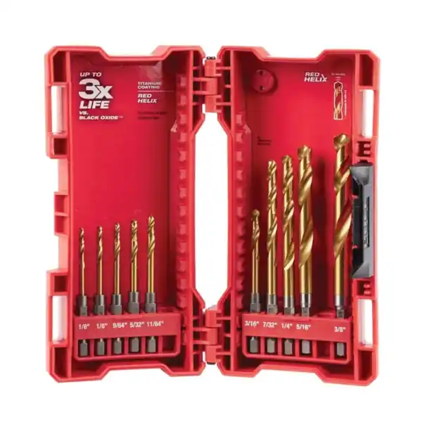 Latest Milwaukee SHOCKWAVE Impact Duty 48-89-4633 Drill Bit Set, 10-Piece, Steel, Titanium