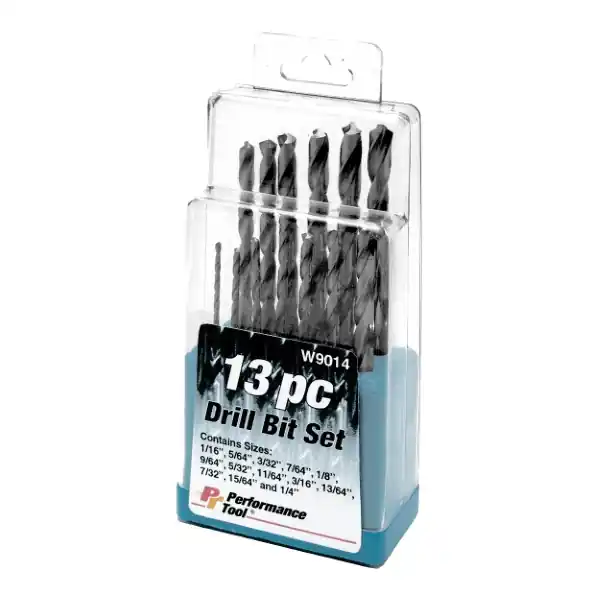 Buy Today Performance Tool W9014 Drill Bit Set, 13-Piece, HSS