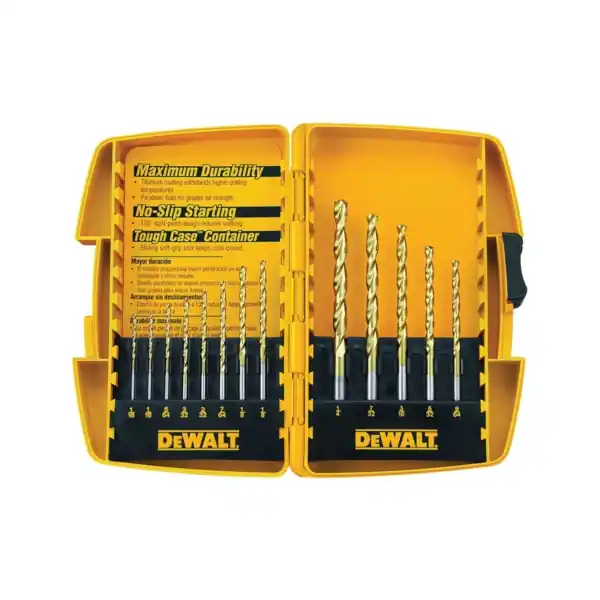 Exclusive DEWALT DW1363 Drill Bit Set, 13-Piece, Steel, Titanium