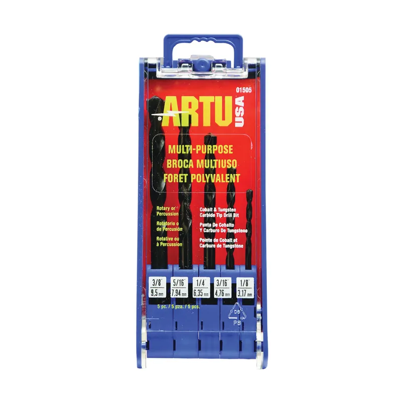 ARTU 01505 Drill Bit Set, Multi-Purpose, 5-Piece, Cobalt Top Pick