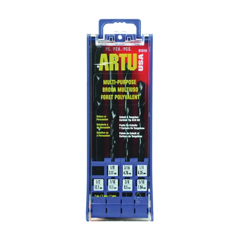 Place Order ARTU 01510 Drill Bit Set, Multi-Purpose, 7-Piece, Cobalt
