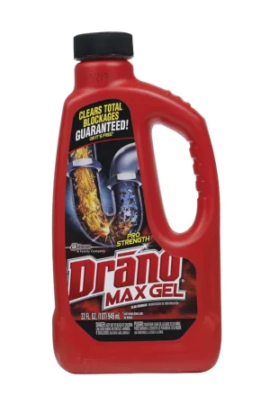 Certified Drano Max Gel 00117 Clog Remover, Liquid, Natural, Bleach, 32 oz Bottle
