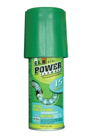 CLR Power Plumber PP4-5 Drain Opener Kit, Compressed Air, Clear, Slight Ester, 4.5 oz Can Free Delivery