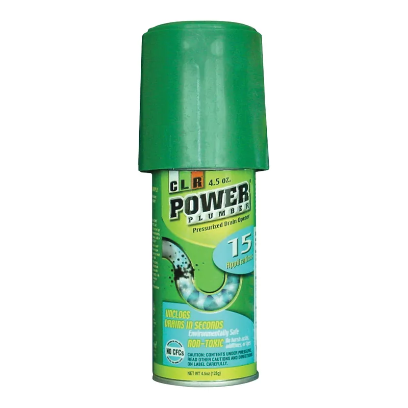 CLR Power Plumber PP4-5 Drain Opener Kit, Compressed Air, Clear, Slight Ester, 4.5 oz Can Free Delivery