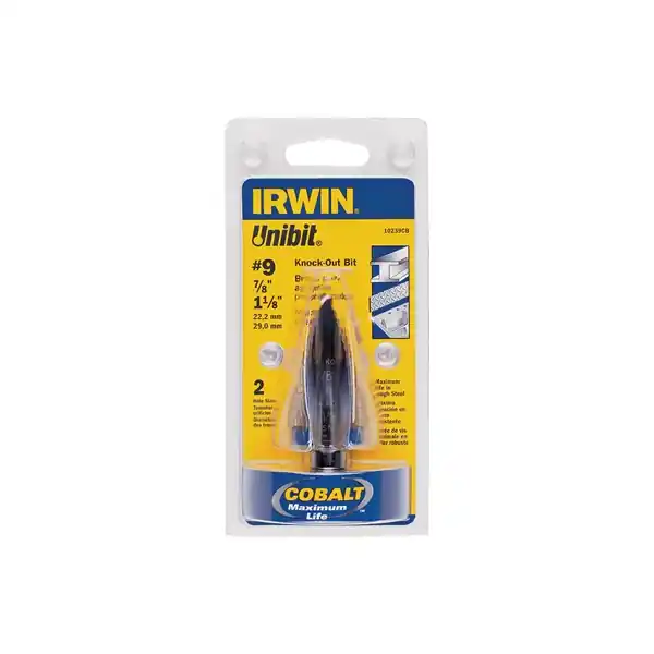 Top Rated Irwin Unibit 10239 Step Drill Bit, 7/8 to 1-1/8 in Dia, 1-Flute, 7/16 in Dia Shank, Hex Shank