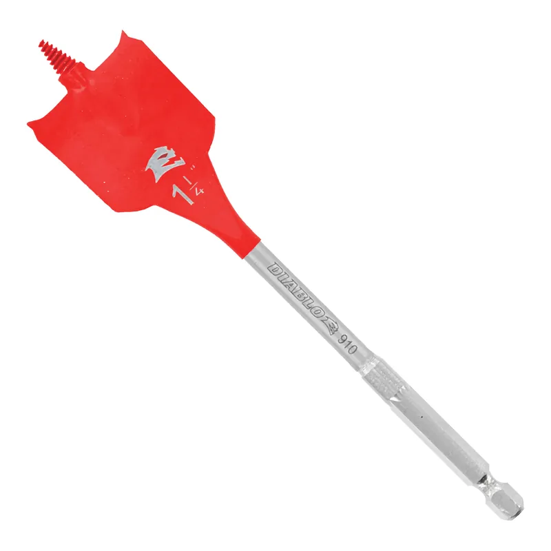 Diablo SPEEDemon DSP2150-P2 Spade Drill Bit, 1-1/4 in Dia, 6 in OAL, 10 mm Dia Shank, Hex Shank, 2/PK Price Drop